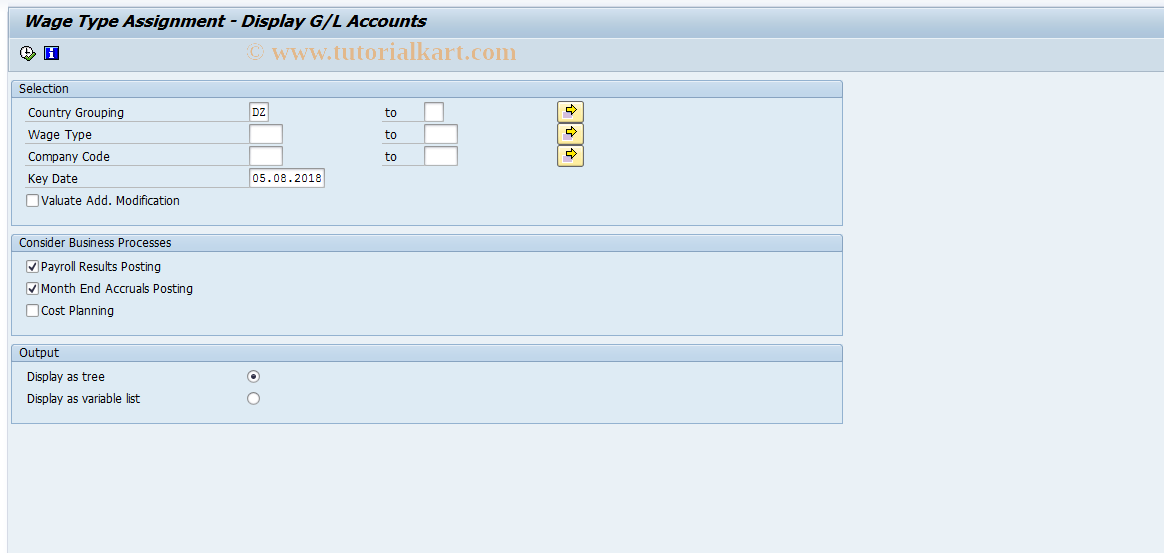 SAP TCode S_AHR_61007137 - IMG-Aktivität: OHARRI062