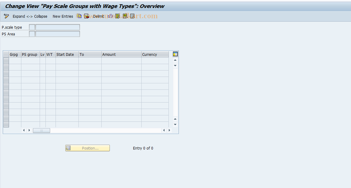 SAP TCode S_AHR_61007185 - IMG-Aktivität: OHARBW005