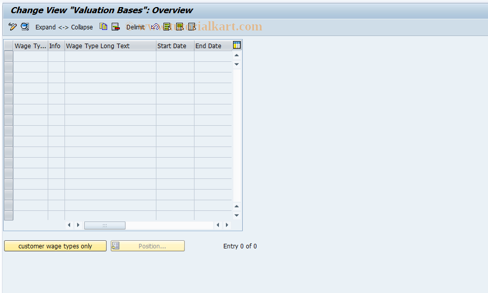 SAP TCode S_AHR_61007188 - IMG-Aktivität: OHARBW019