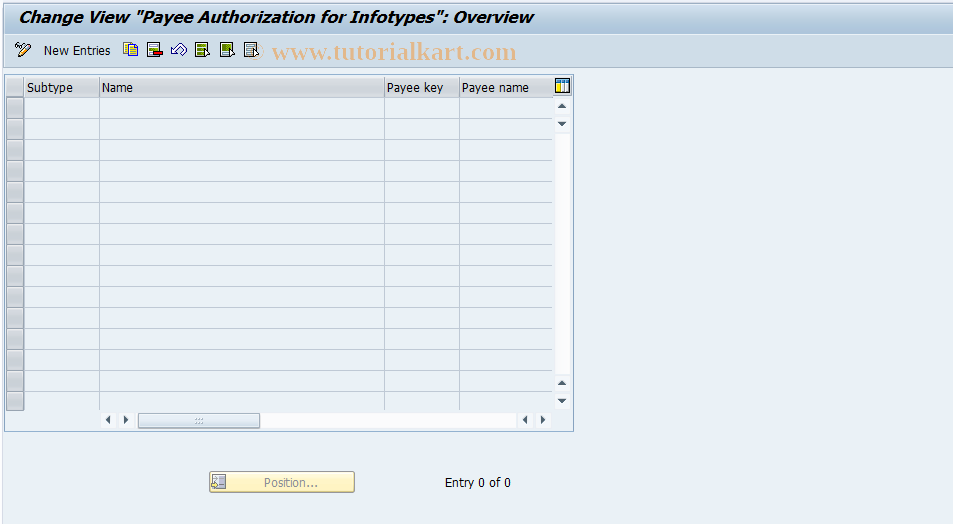 SAP TCode S_AHR_61007194 - IMG-Aktivität: OHASGA003