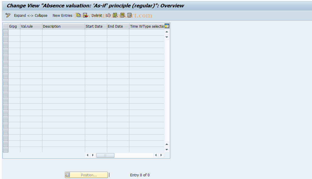 SAP TCode S_AHR_61007195 - IMG-Aktivität: OHARAB009