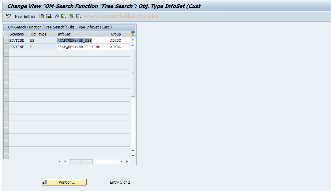 SAP TCode S_AHR_61007201 - IMG Activity: SIMG_CFMENUOHP2OOAK