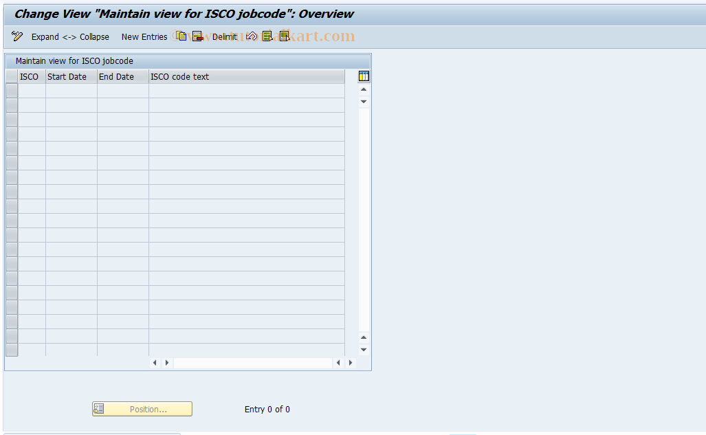 SAP TCode S_AHR_61007234 - IMG-Aktivität: OHASRE006