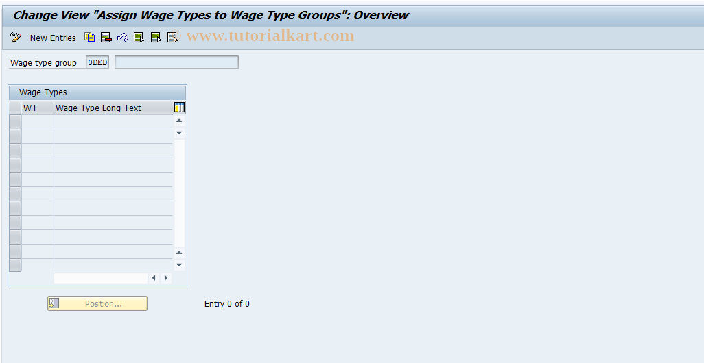 SAP TCode S_AHR_61007236 - IMG-Aktivität: OHARDD020