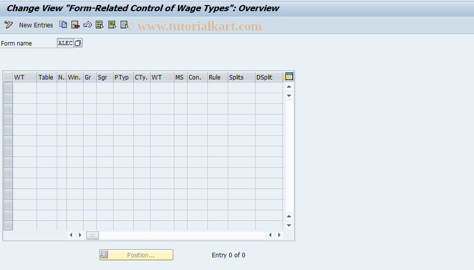 SAP TCode S_AHR_61007242 - IMG-Aktivität: OHASRE022