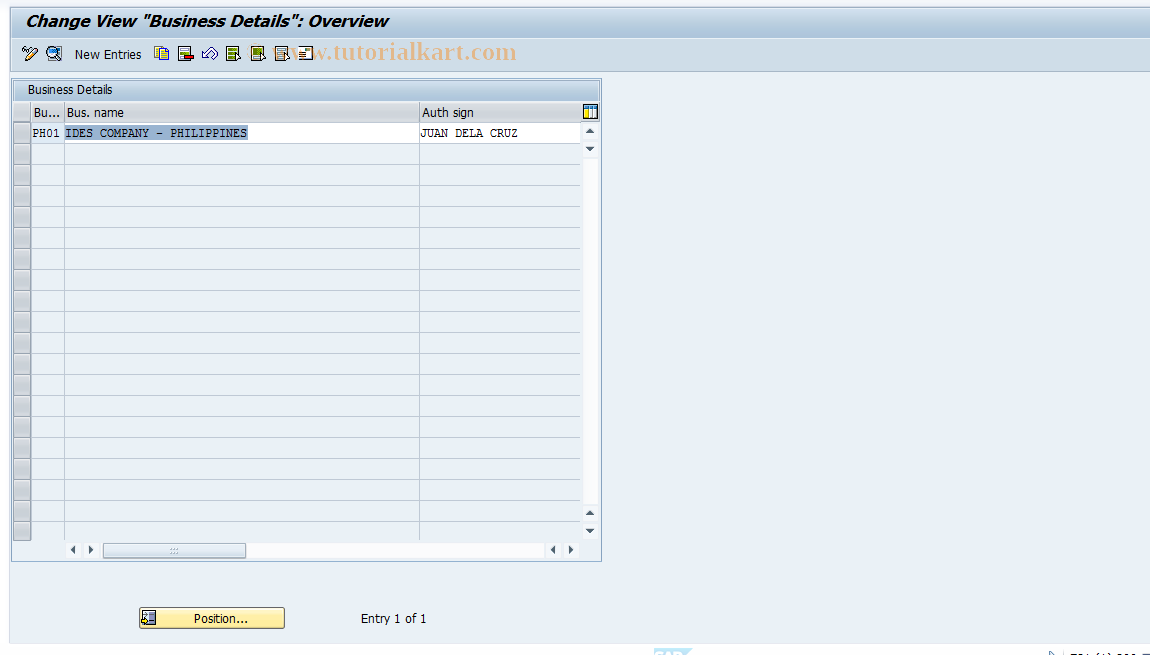 SAP TCode S_AHR_61007281 - IMG-Aktivität: OHAPHEOY001