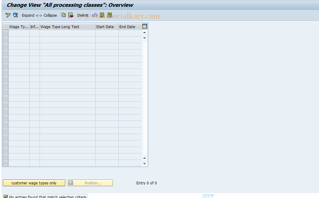 SAP TCode S_AHR_61007283 - IMG-Aktivität: OHAR1043