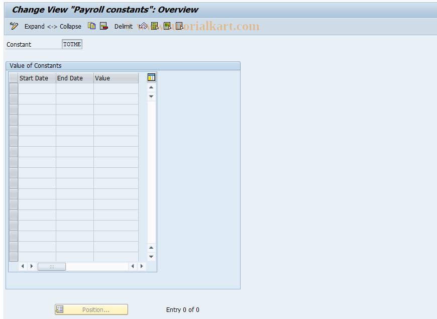 SAP TCode S_AHR_61007293 - IMG activity: OHAE0031DD