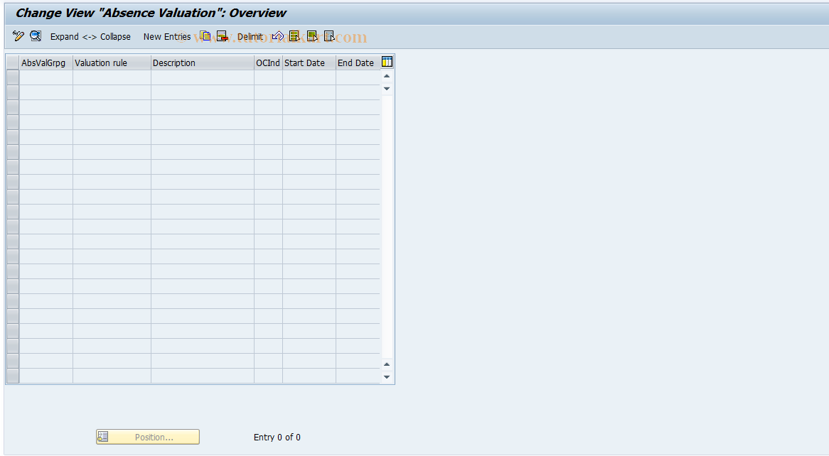 SAP TCode S_AHR_61007299 - IMG-Aktivität: OHAPHOCA002