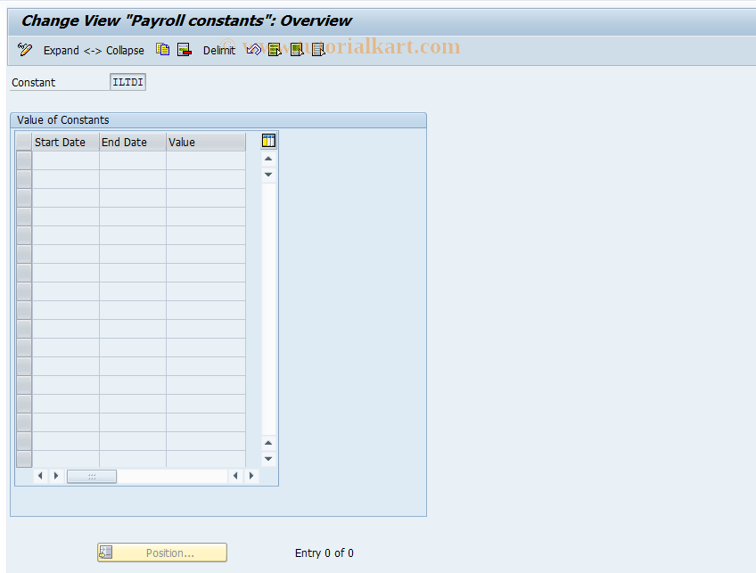 SAP TCode S_AHR_61007307 - IMG activity: OHAE0031C