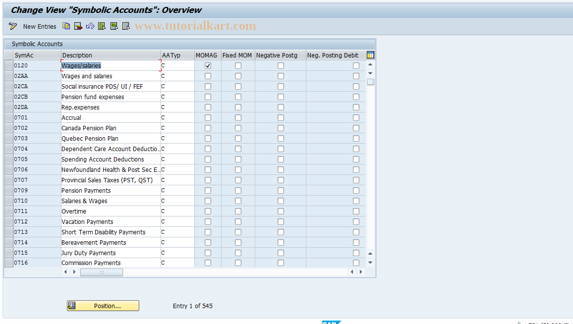 SAP TCode S_AHR_61007320 - IMG-Aktivität: OHAPH_RI042