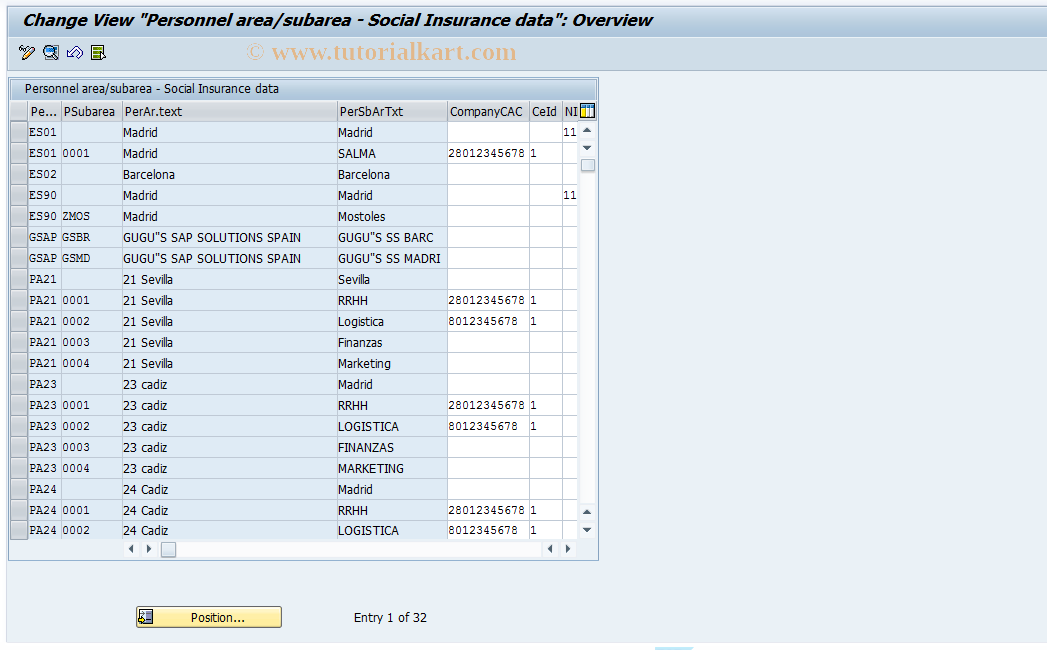 SAP TCode S_AHR_61007341 - IMG activity: OHAE0007