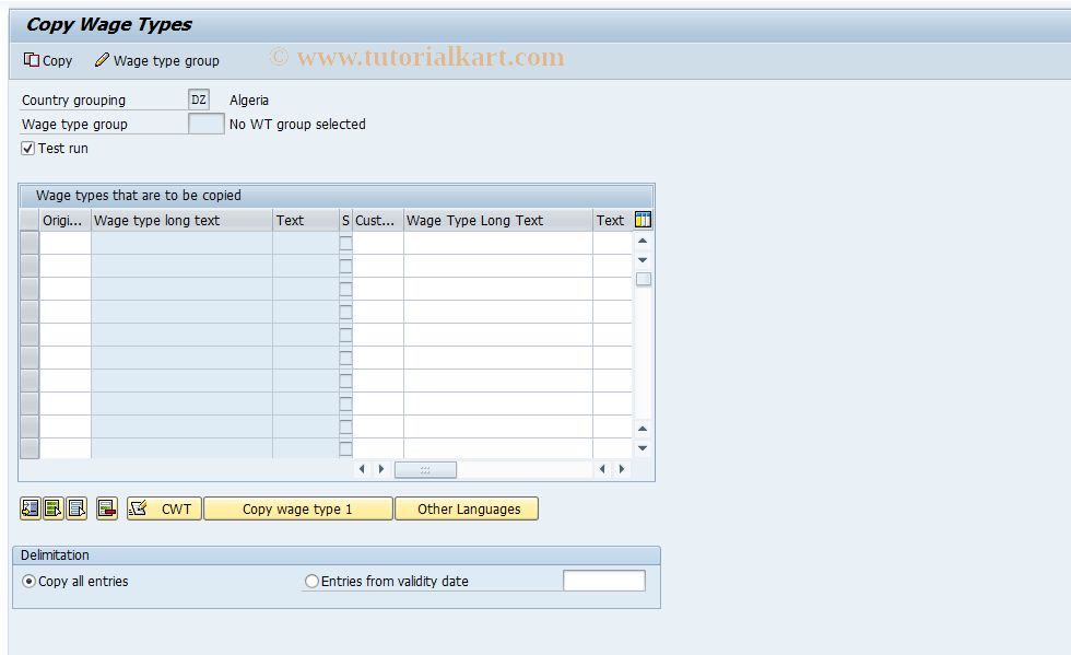 SAP TCode S_AHR_61007410 - IMG-Aktivität: OHASEQUOTACOMP00