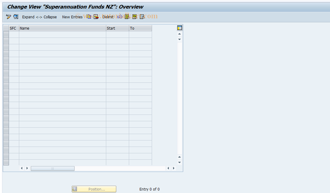 SAP TCode S_AHR_61007449 - IMG-Aktivität: OHANZSUP004