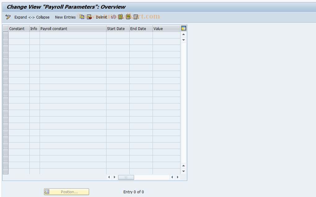 SAP TCode S_AHR_61007461 - IMG-Aktivität: OHANZACM001