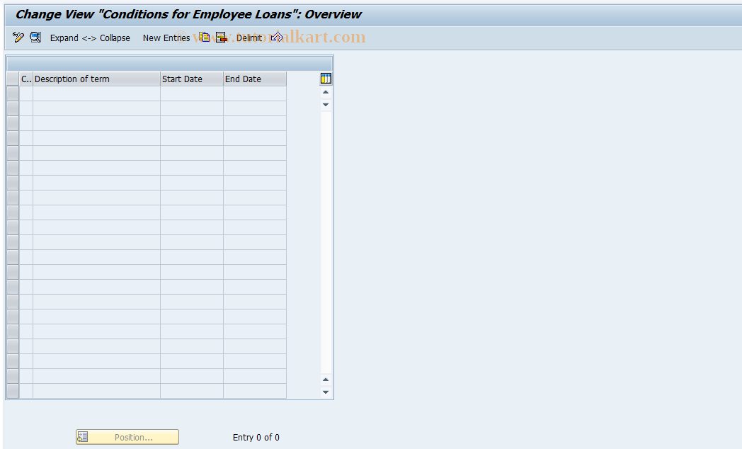 SAP TCode S_AHR_61007496 - IMG-Aktivität: OHALCL040