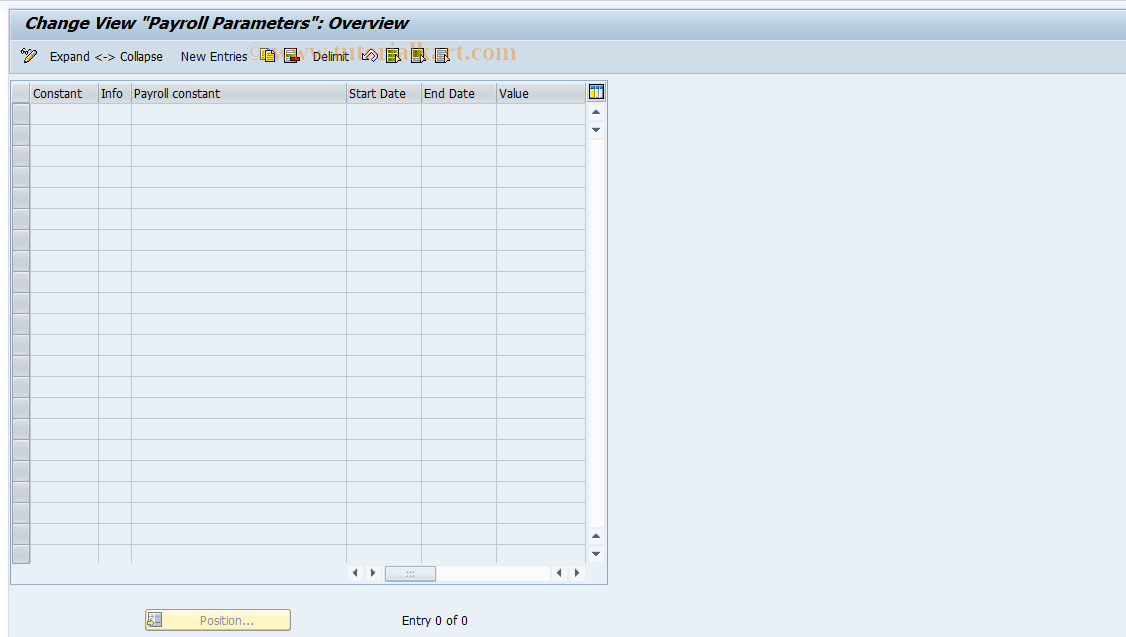 SAP TCode S_AHR_61007533 - IMG-Aktivität: OHANZTAX009