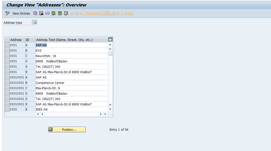 SAP TCode S_AHR_61007537 - IMG-Aktivität: OHANZUM010