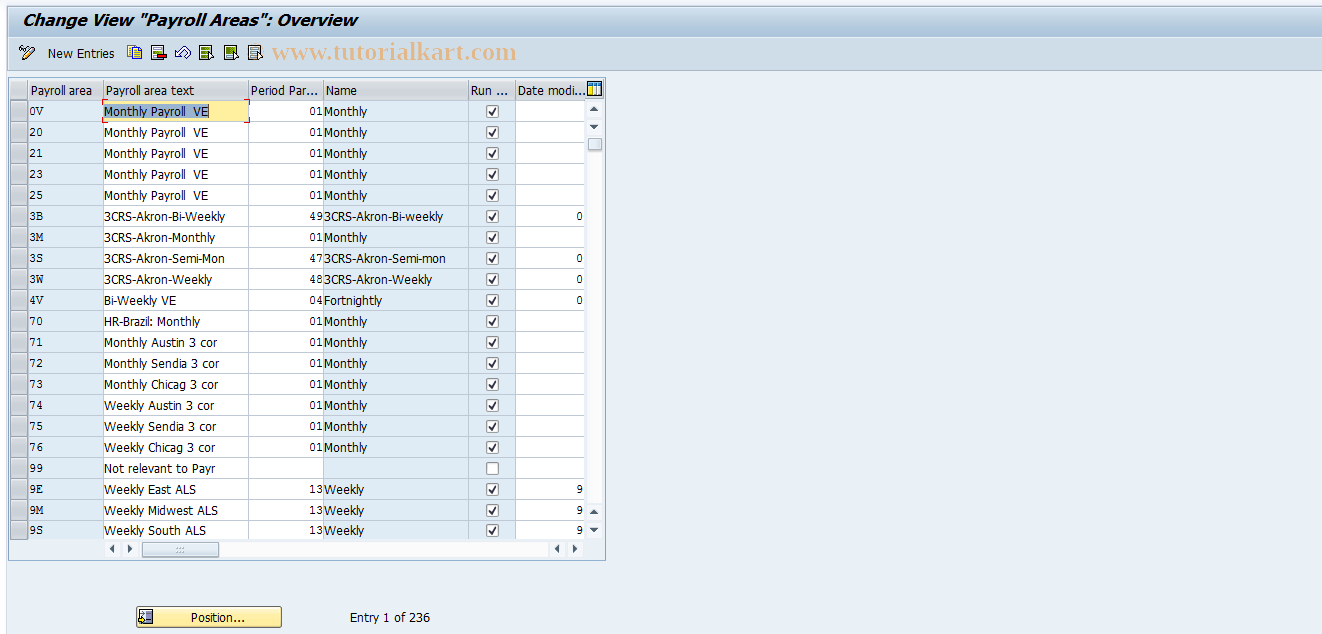 SAP TCode S_AHR_61007547 - IMG-Aktivität: OHANZUM006