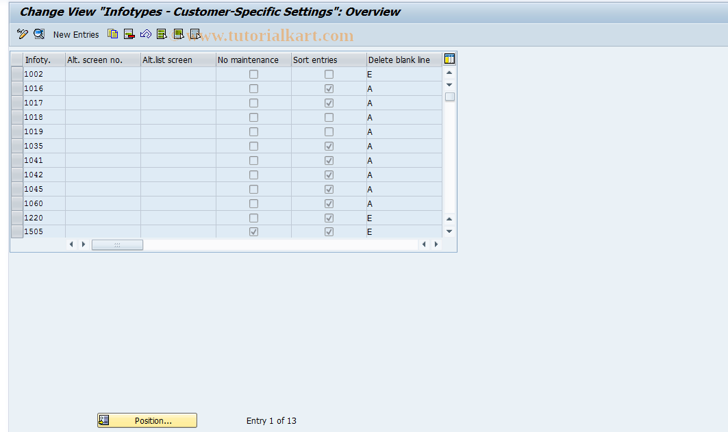 SAP TCode S_AHR_61007598 - IMG Activity: OHP7_0440