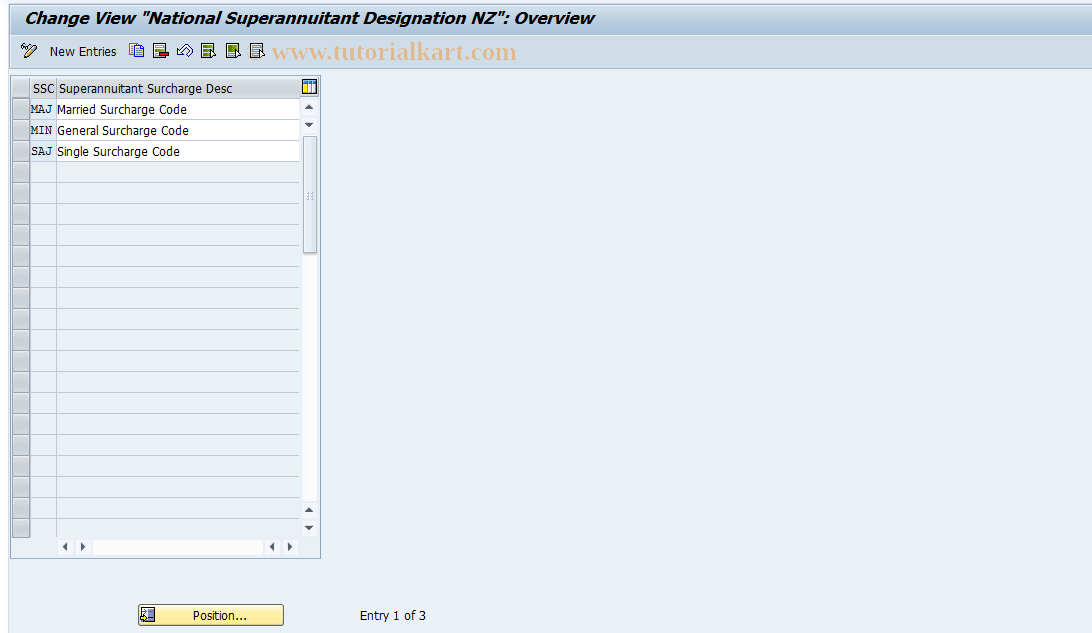 SAP TCode S_AHR_61007602 - IMG-Aktivität: OHANZTAX015