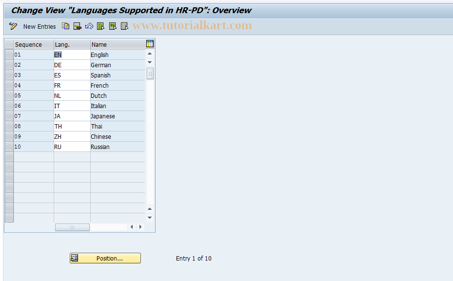 SAP TCode S_AHR_61007615 - IMG Activity: OHP7_0520