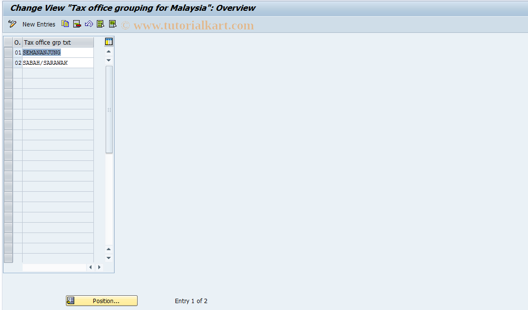 SAP TCode S_AHR_61007623 - IMG-Aktivität: OHALTX090