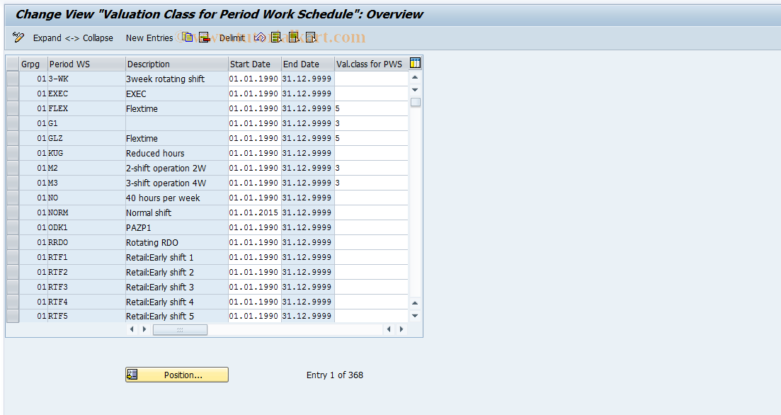 SAP TCode S_AHR_61007659 - IMG Activity: OHAETI361