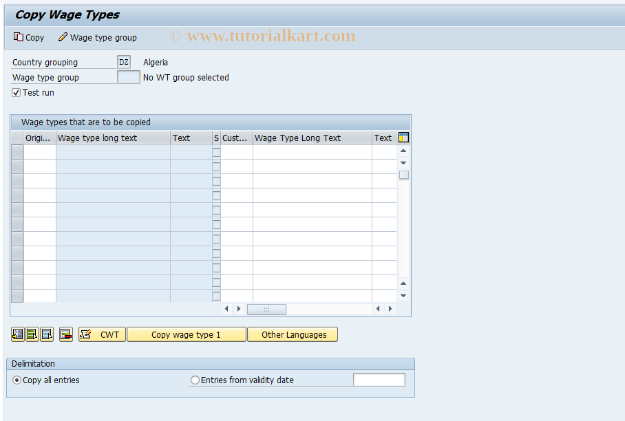 SAP TCode S_AHR_61007675 - IMG Activity: OHAESZ210