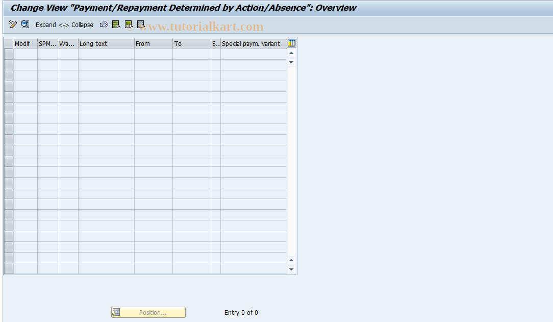 SAP TCode S_AHR_61007678 - IMG Activity: OHAESZ120