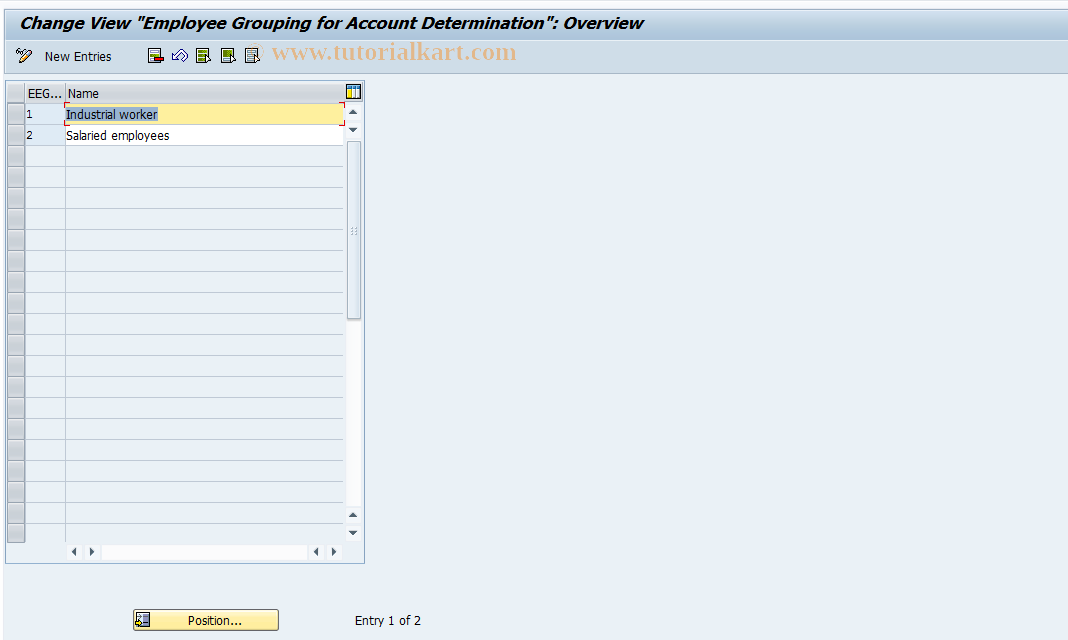 SAP TCode S_AHR_61007689 - IMG-Aktivität: OHALRI015