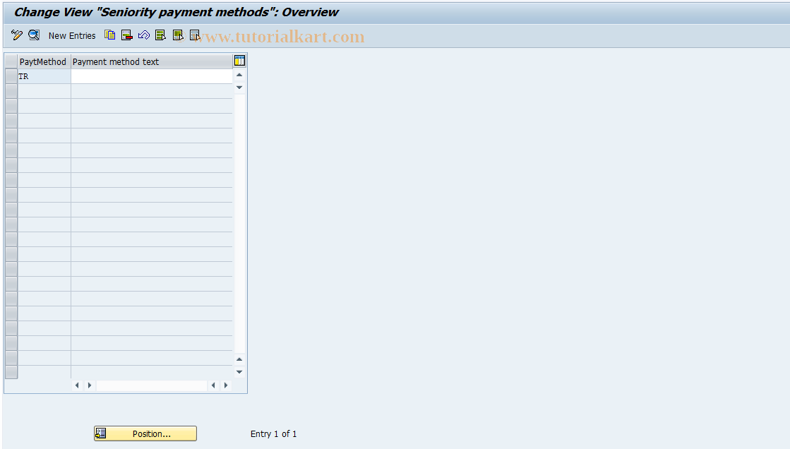 SAP TCode S_AHR_61007697 - IMG Activity: OHAEAN1A