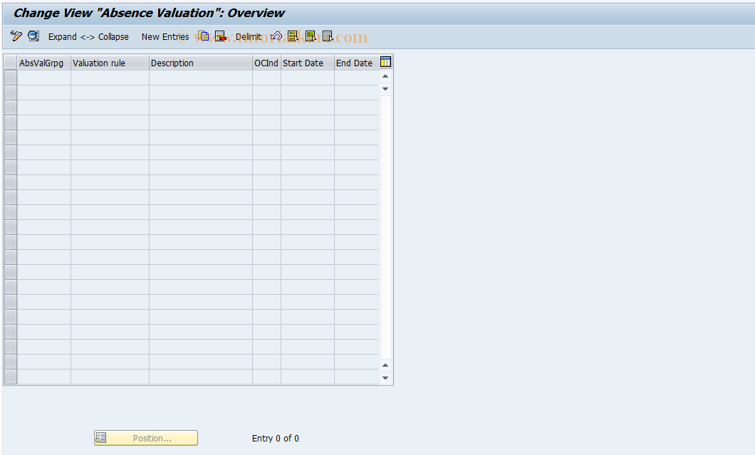 SAP TCode S_AHR_61007703 - IMG Activity: OHAE0032