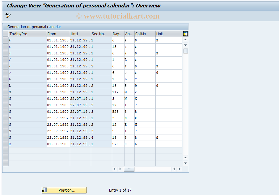 SAP TCode S_AHR_61007708 - IMG Activity: OHAE0010