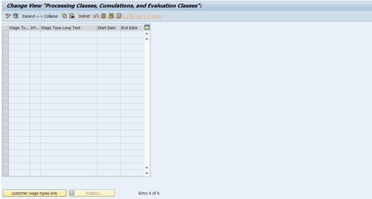 SAP TCode S_AHR_61007717 - IMG-Aktivität: OHALWT050