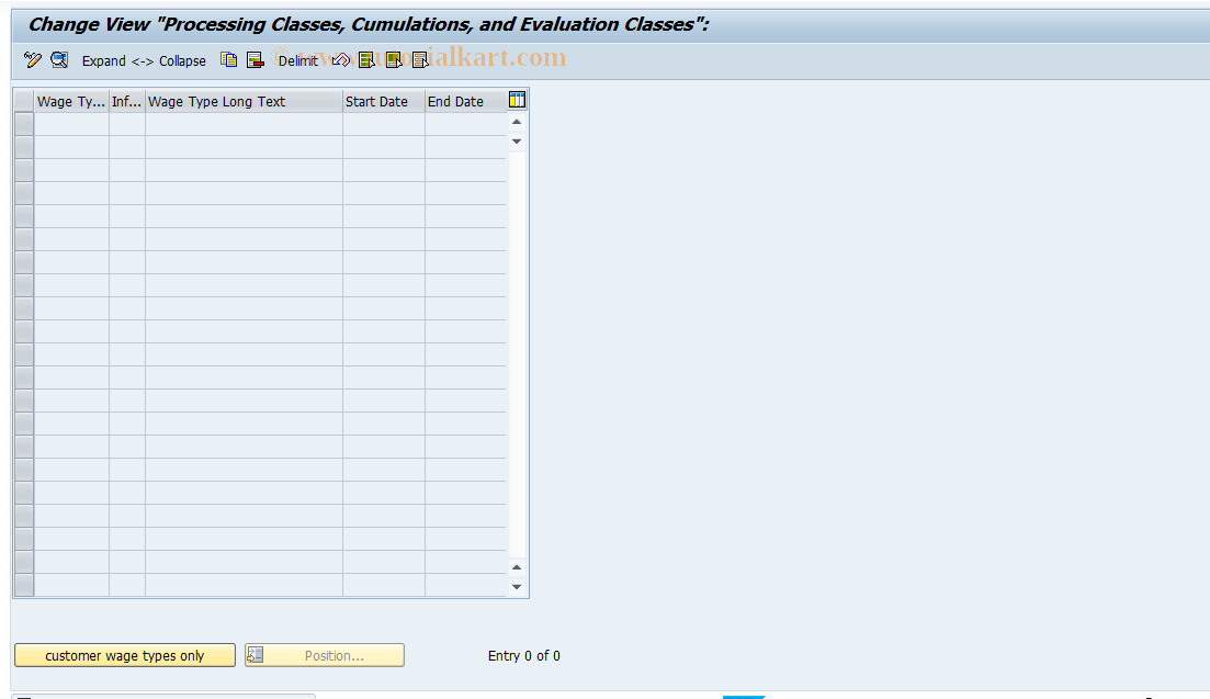 SAP TCode S_AHR_61007730 - IMG-Aktivität: OHAVAVP15