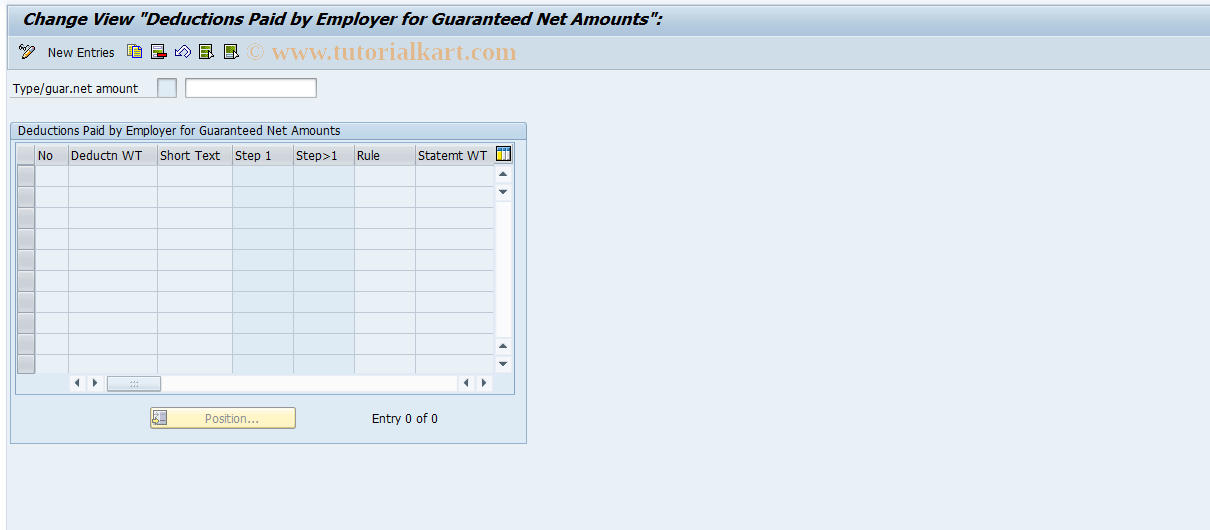 SAP TCode S_AHR_61007734 - IMG-Aktivität: OHAIDFT010