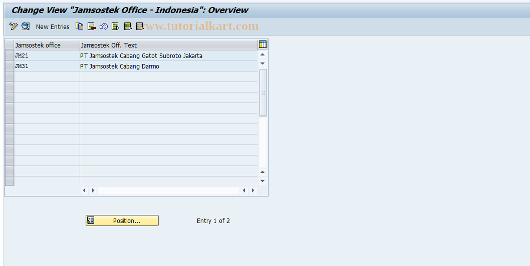 SAP TCode S_AHR_61007746 - IMG-Aktivität: OHAIDJS012