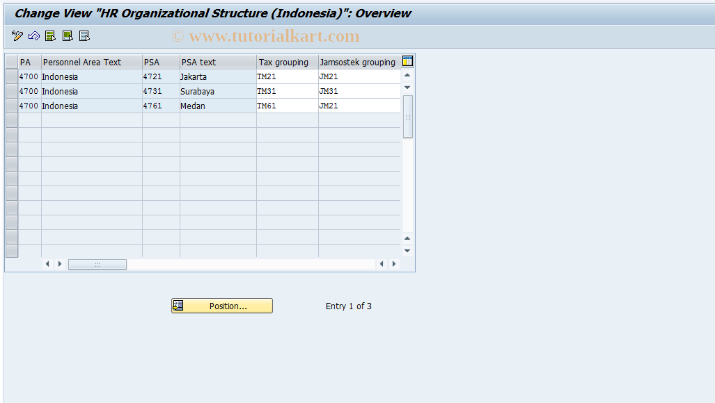 SAP TCode S_AHR_61007751 - IMG-Aktivität: OHAIDJS013