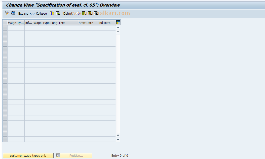 SAP TCode S_AHR_61007753 - IMG-Aktivität: OHAIDTX041