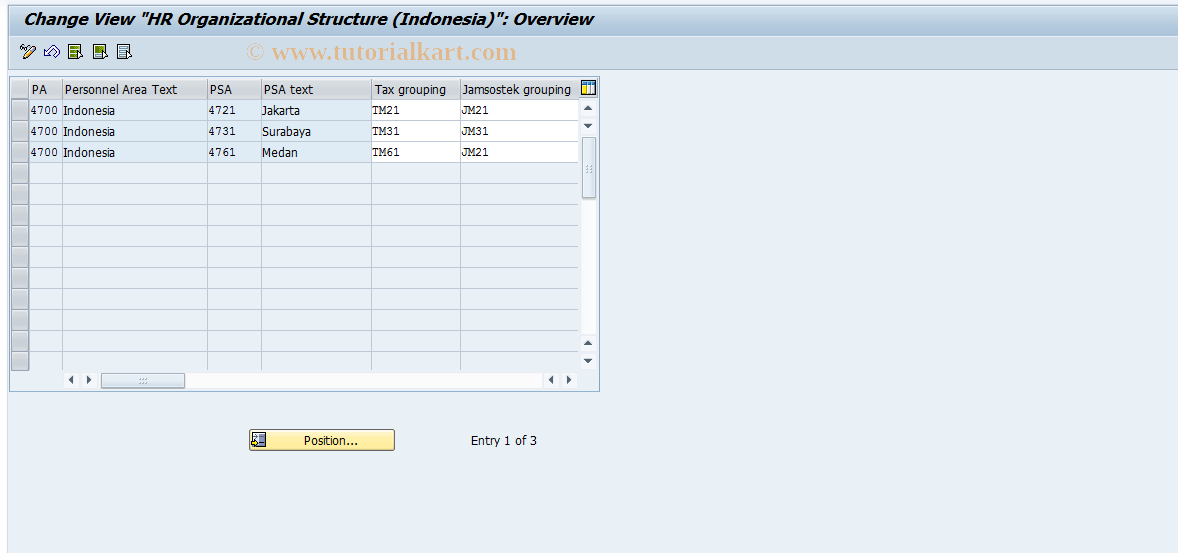 SAP TCode S_AHR_61007755 - IMG-Aktivität: OHAIDTX013