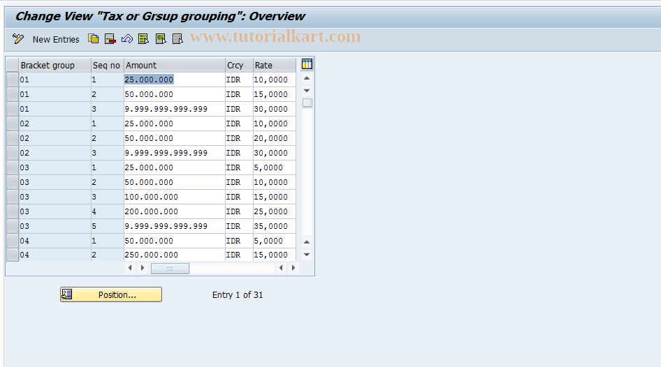 SAP TCode S_AHR_61007756 - IMG-Aktivität: OHAIDTX020