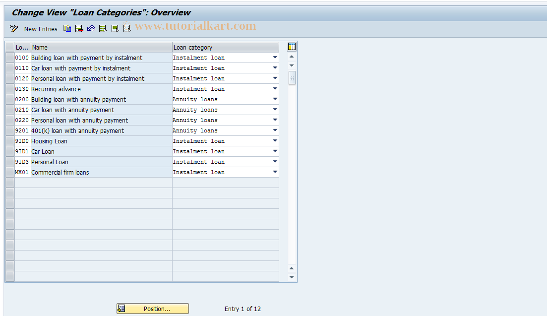 SAP TCode S_AHR_61007766 - IMG-Aktivität: OHAID_CL012