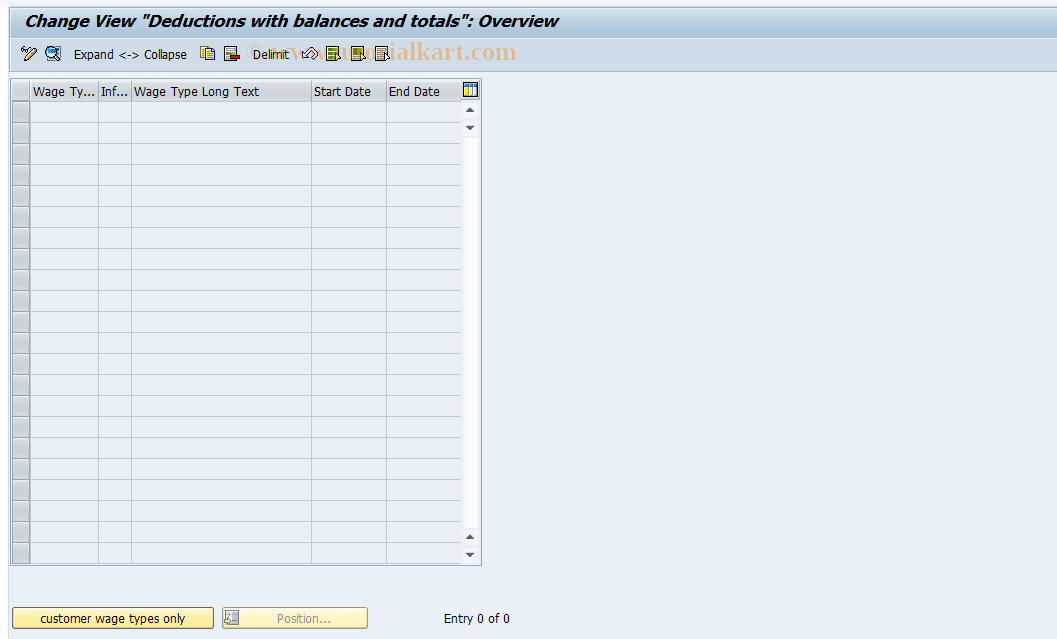 SAP TCode S_AHR_61007780 - IMG-Aktivität: OHAID1043