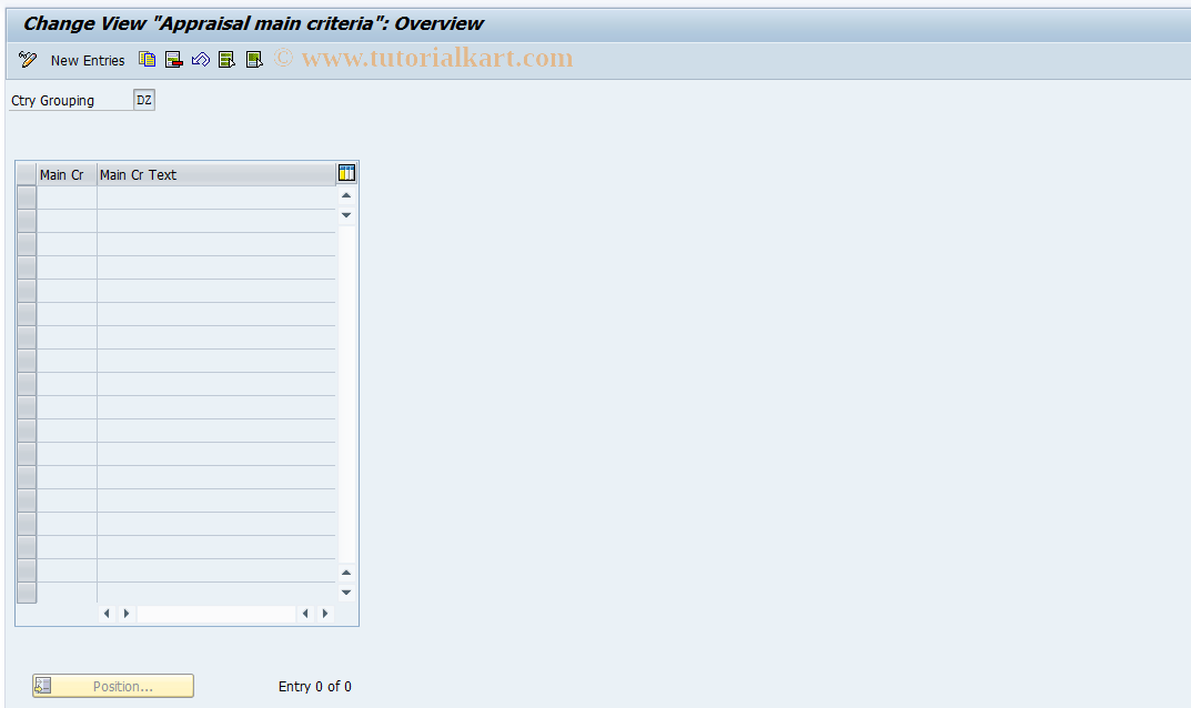 SAP TCode S_AHR_61007825 - IMG-Aktivität: OHAHK_AP031