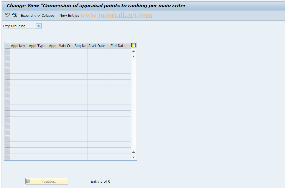 SAP TCode S_AHR_61007829 - IMG-Aktivität: OHAHK_AP033