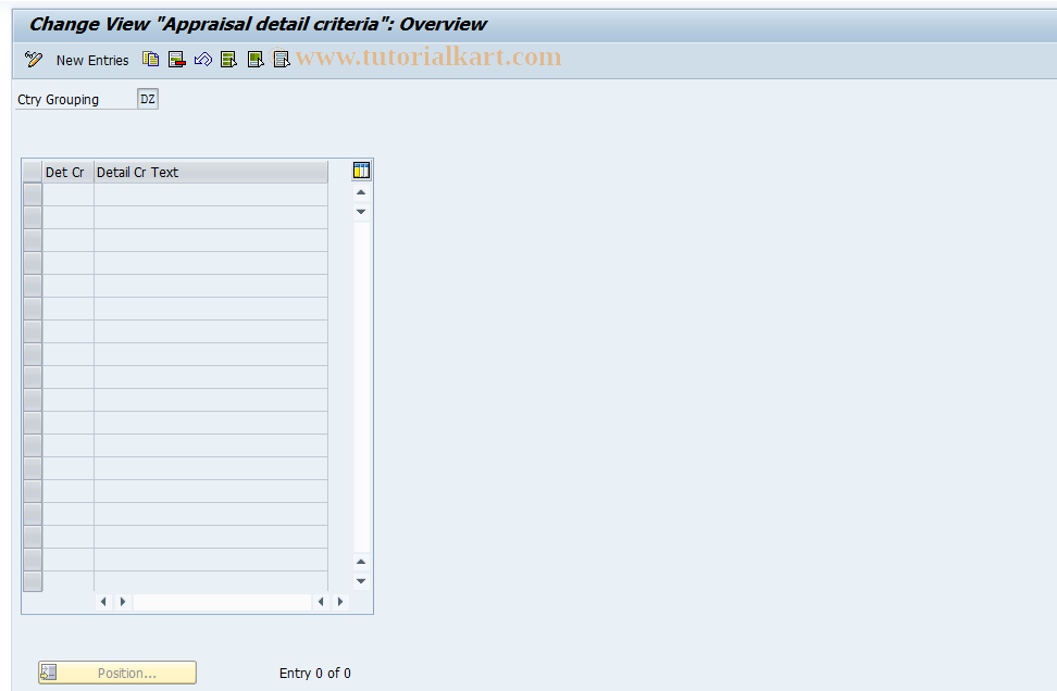 SAP TCode S_AHR_61007831 - IMG-Aktivität: OHAHK_AP041