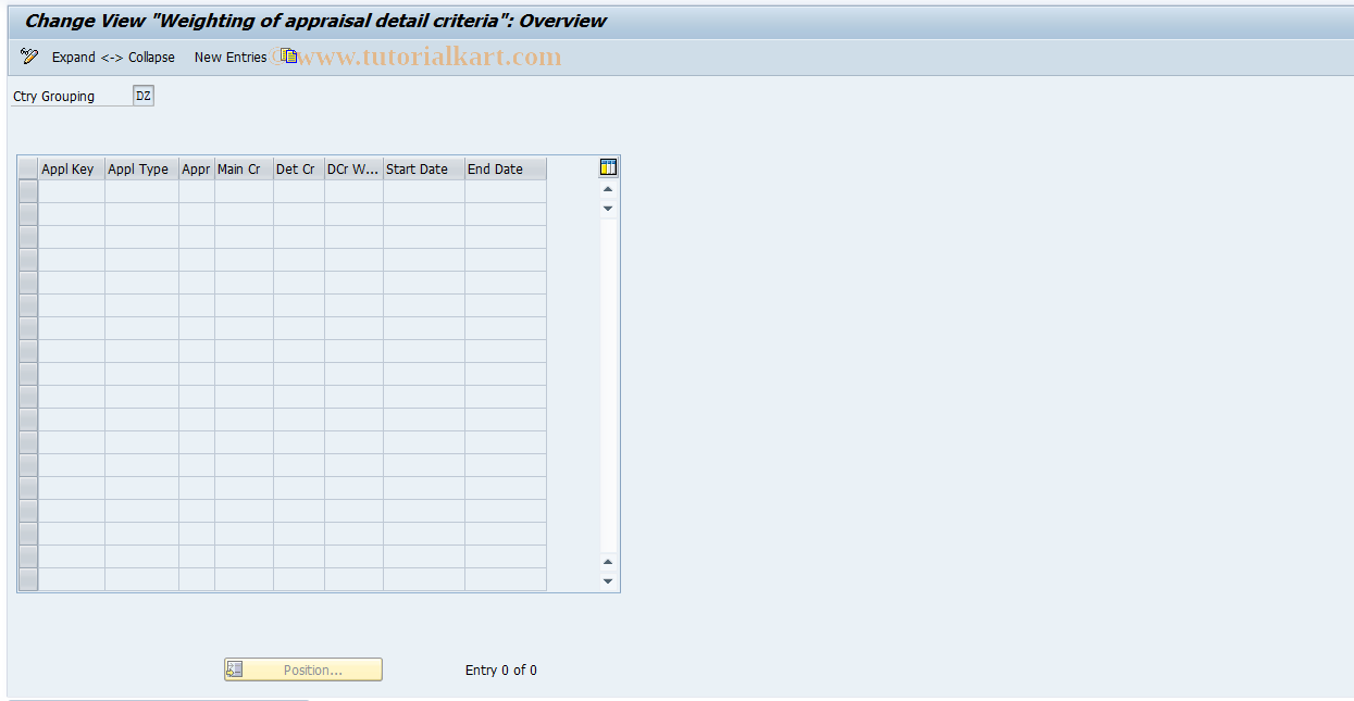 SAP TCode S_AHR_61007834 - IMG-Aktivität: OHAHK_AP043