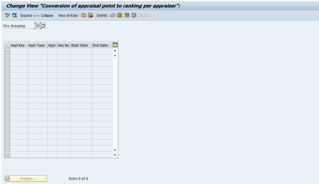 SAP TCode S_AHR_61007836 - IMG-Aktivität: OHAHK_AP022