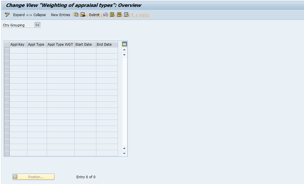 SAP TCode S_AHR_61007842 - IMG-Aktivität: OHAHK_AP012